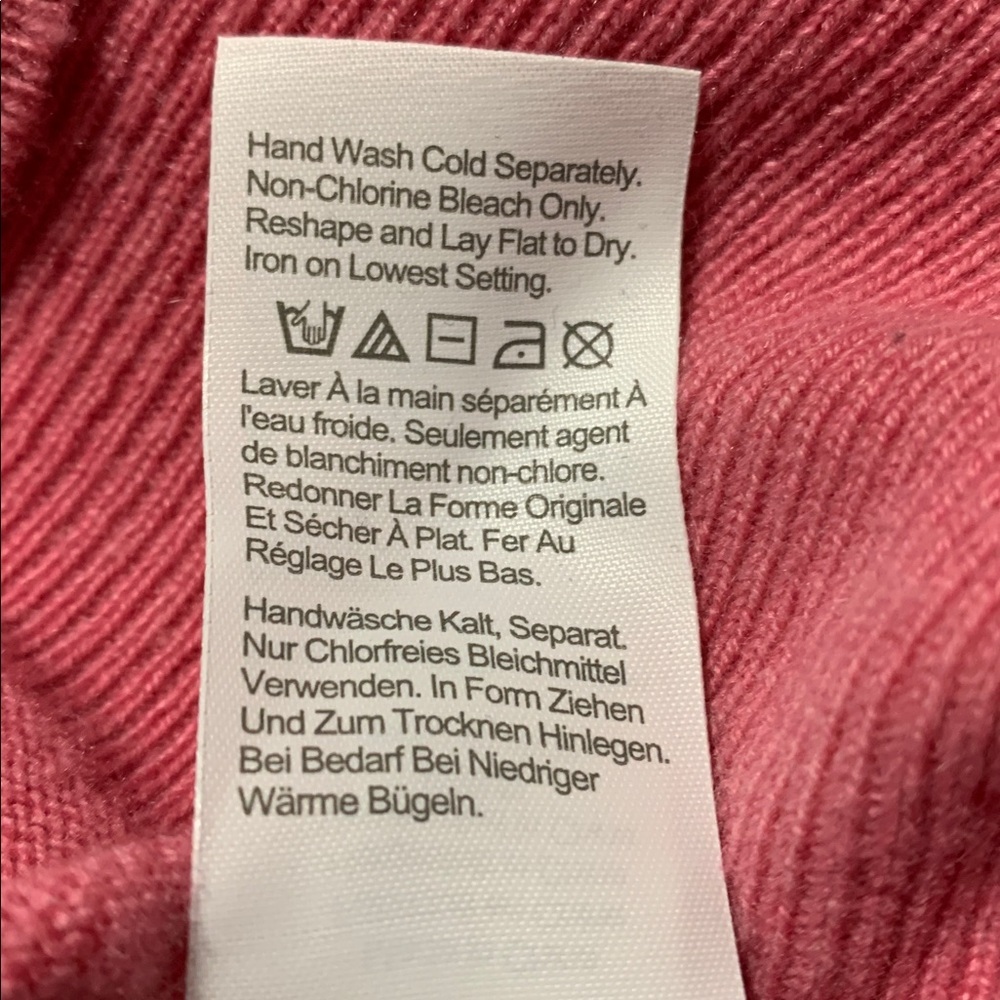 J.Crew Women Classic-Fit Pink Medium Cashmere Floral Peace Embroidery Sweater - Picture 10 of 12